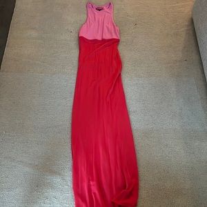 Staud maxi two tone dress